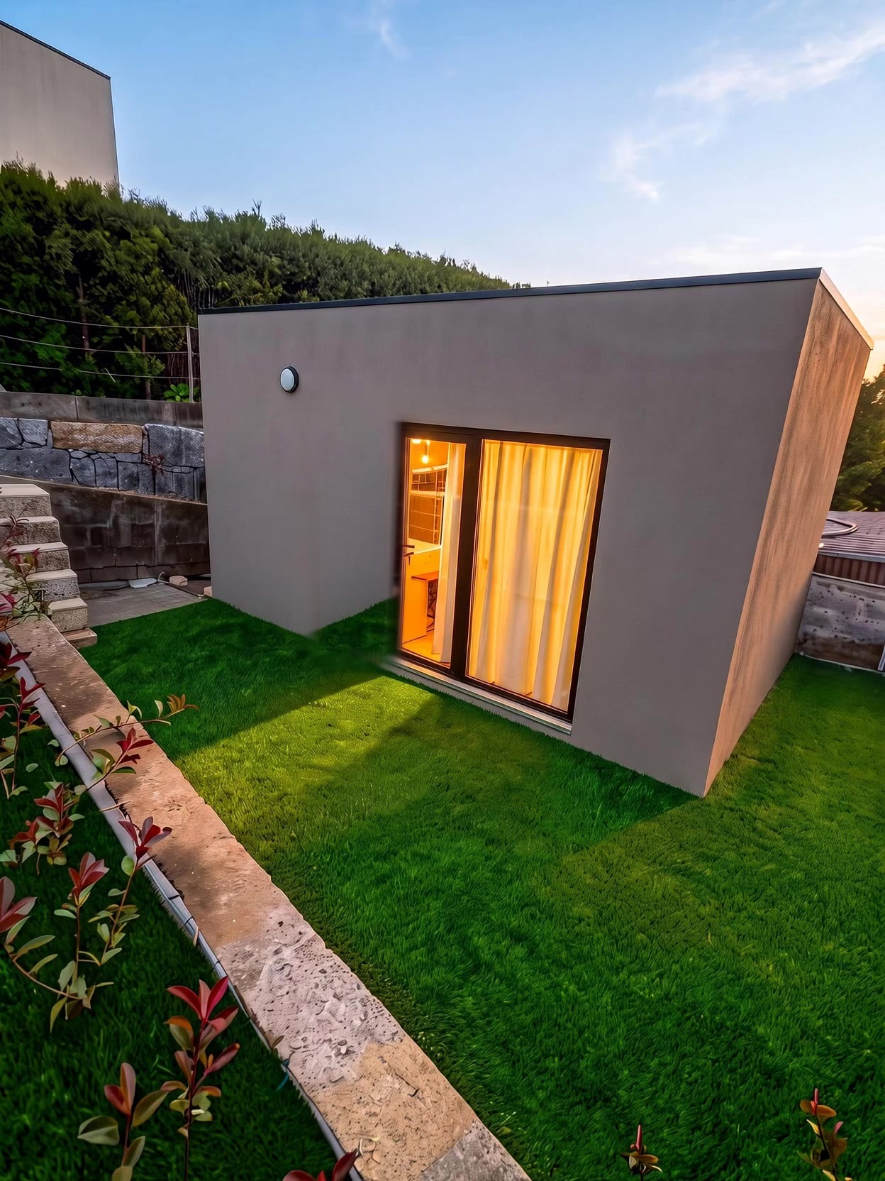 Casa modular ELO instalada num terreno